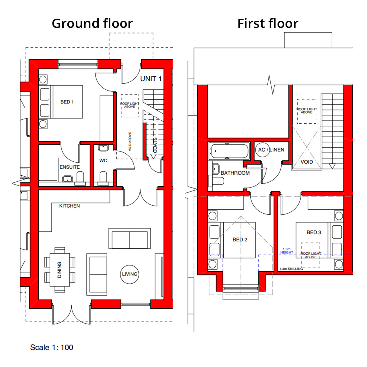 Wey Meadow Holiday Cottages Floor Plan